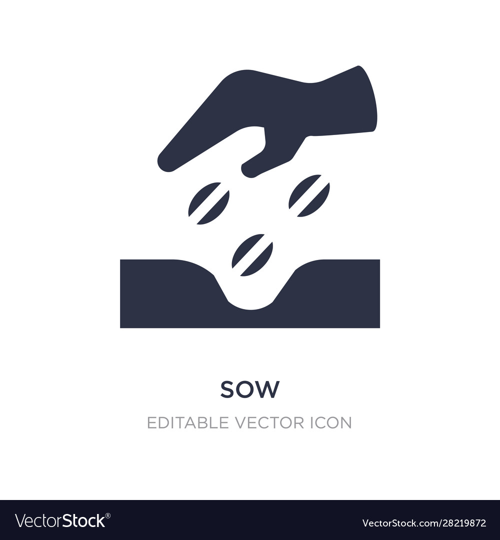 Sow icon on white background simple element from Vector Image Sow icon on white background simple element from