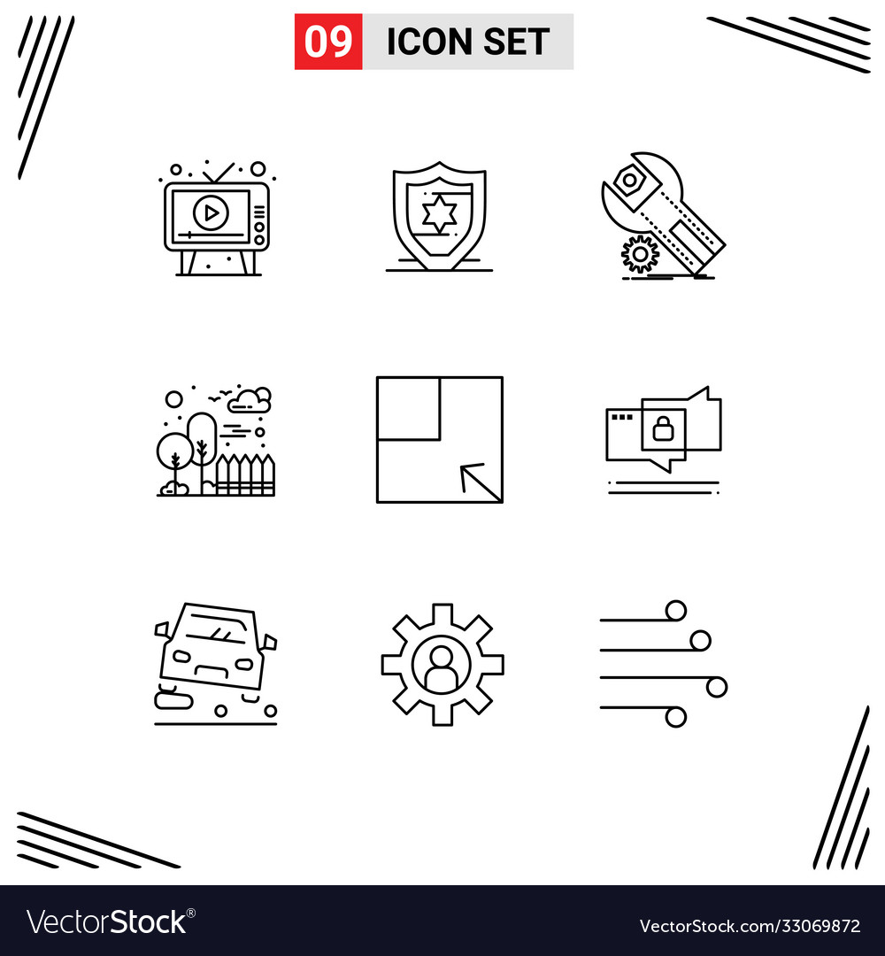 User interface pack 9 basic outlines layout