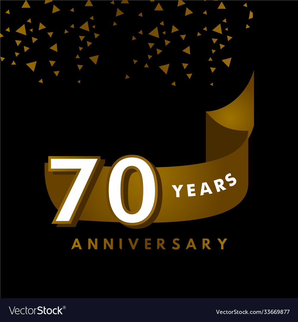 70 year anniversary template design