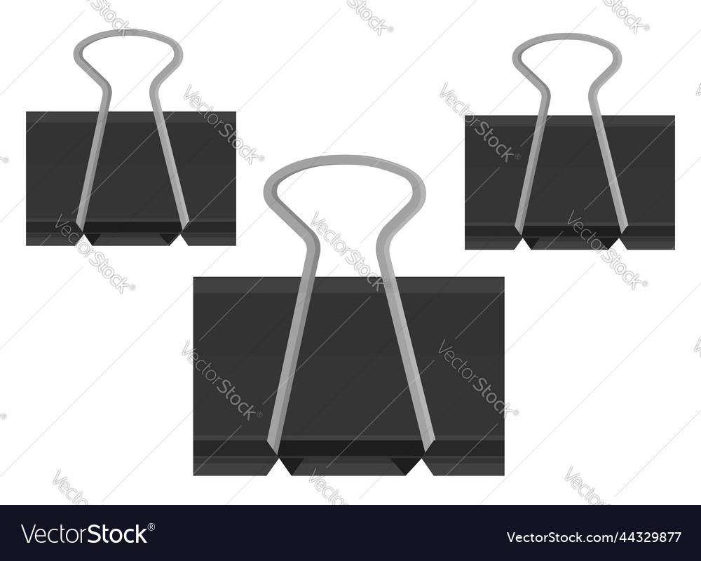 Binder clip on a white background Royalty Free Vector Image