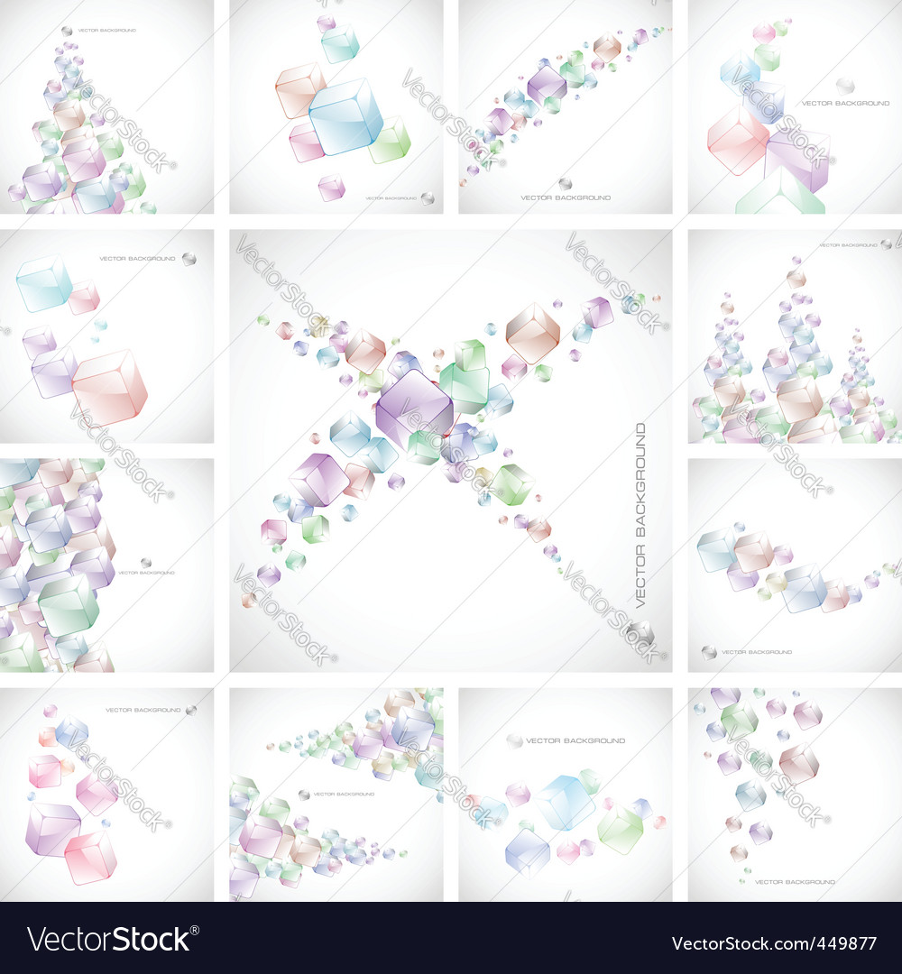Colorful Geometric Blocks Background