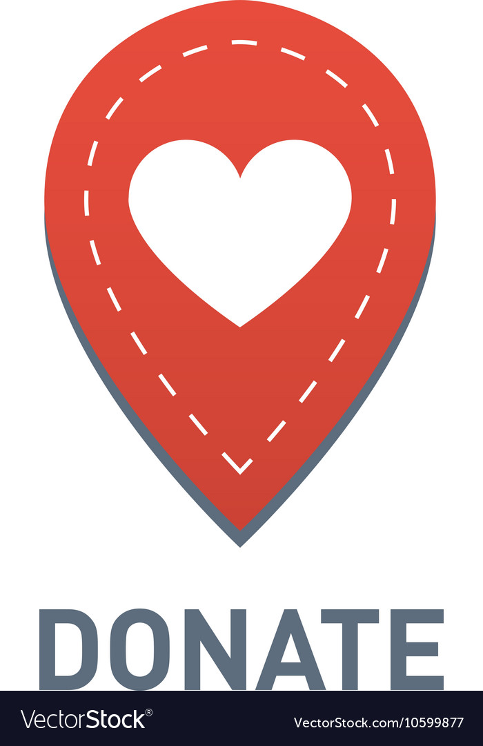 Donate button icon royalty free vector image vectorstock