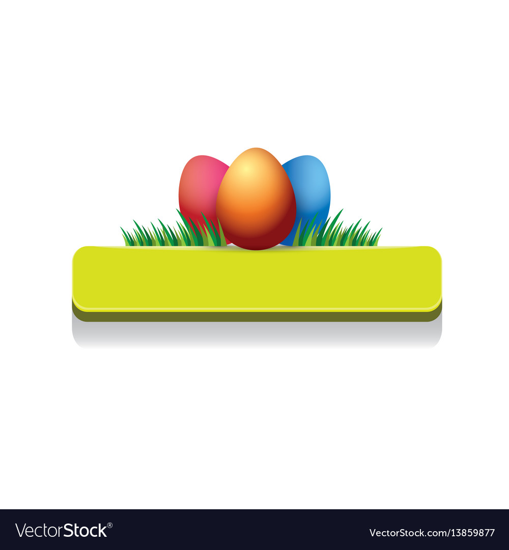 Easter green glossy button with egg