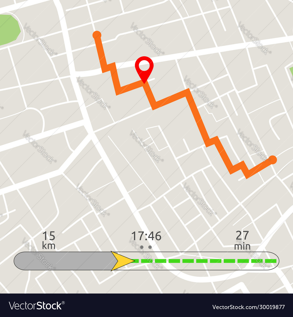 Global positioning system application concept Vector Image