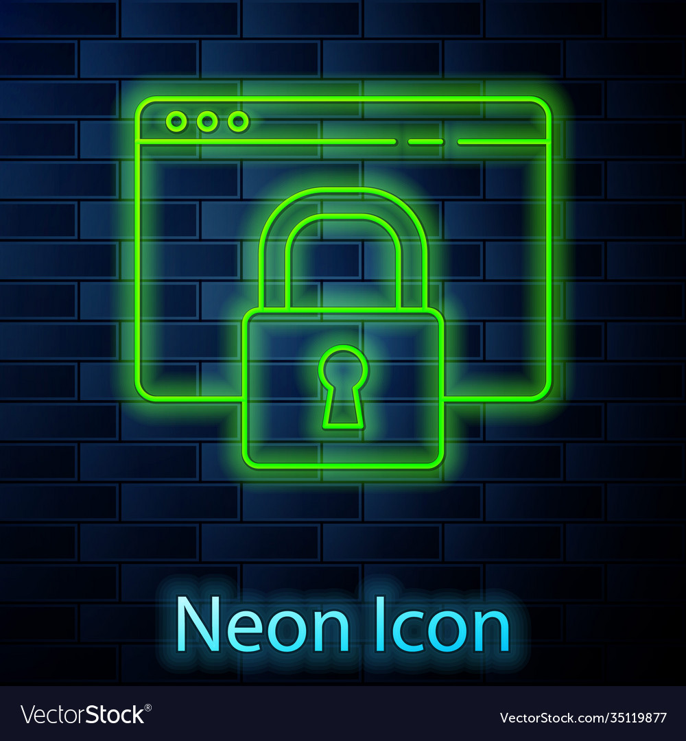 Glowing neon line secure your site with https ssl vector image Glowing neon line secure your site with https ssl