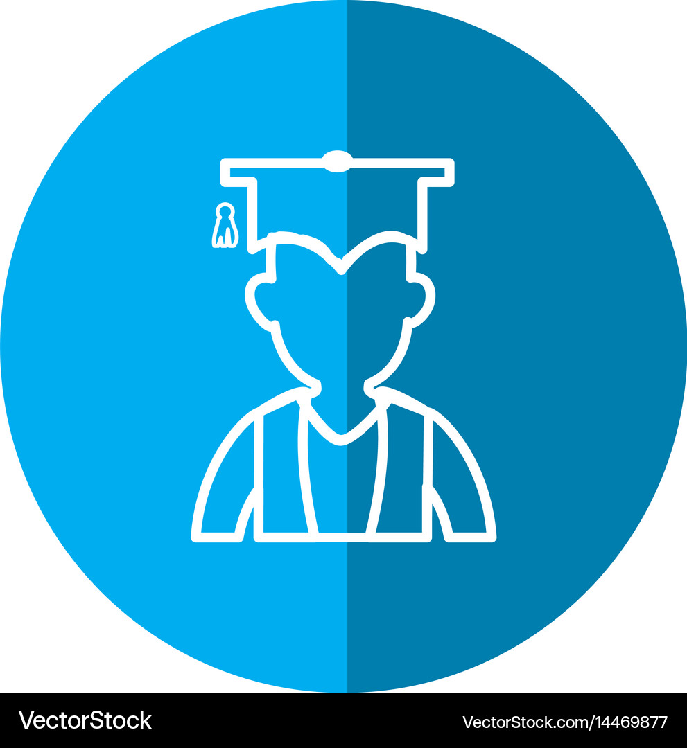 Graduation cap design Royalty Free Vector Image