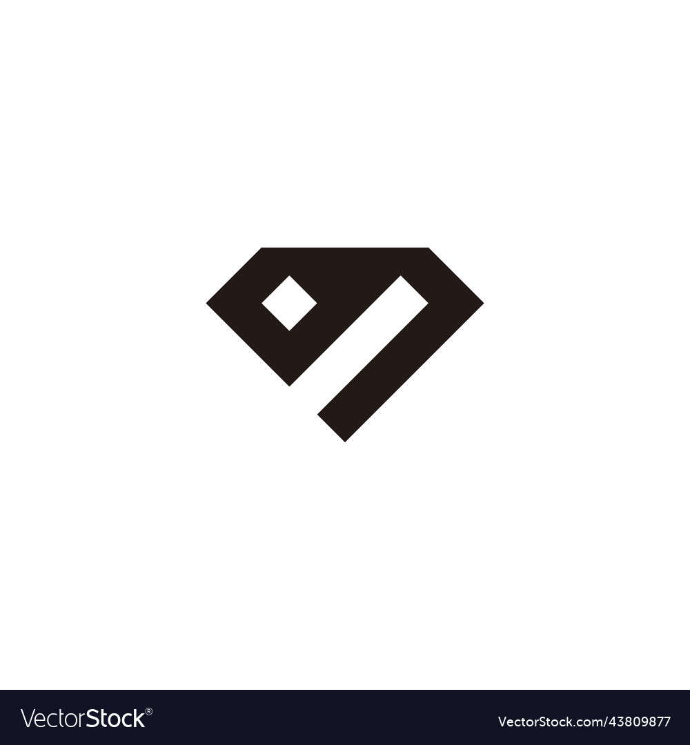 Letter g diamond square geometric symbol simple Vector Image