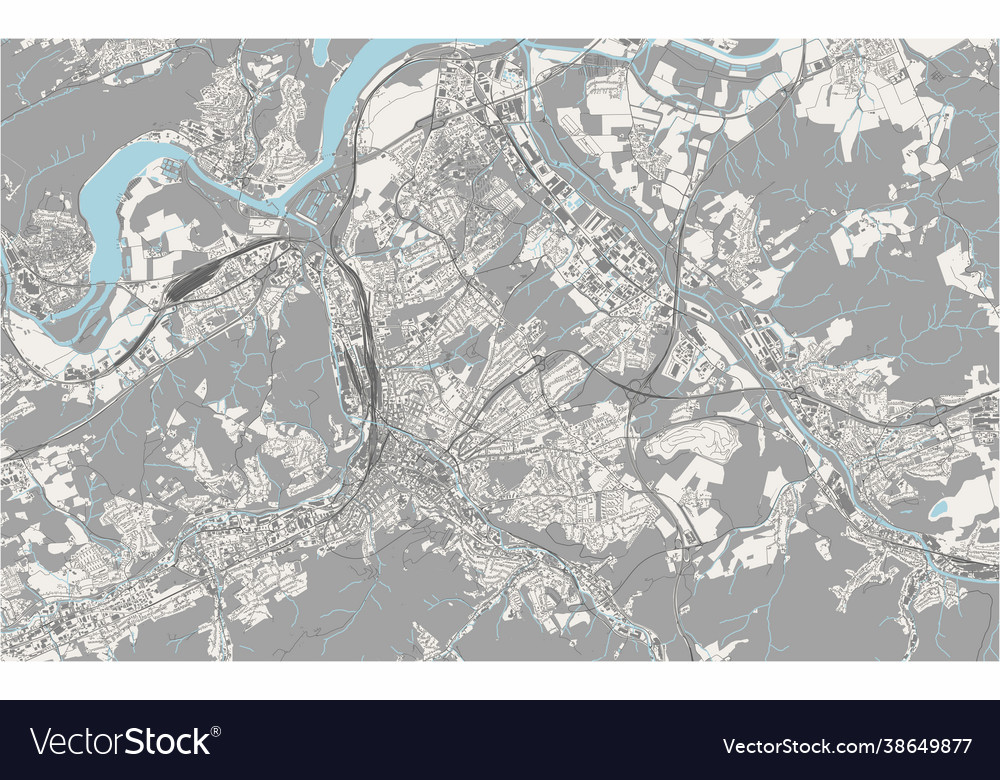 Map city hagen germany Royalty Free Vector Image