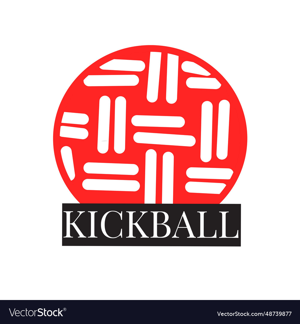 Modern kickball single logo Royalty Free Vector Image