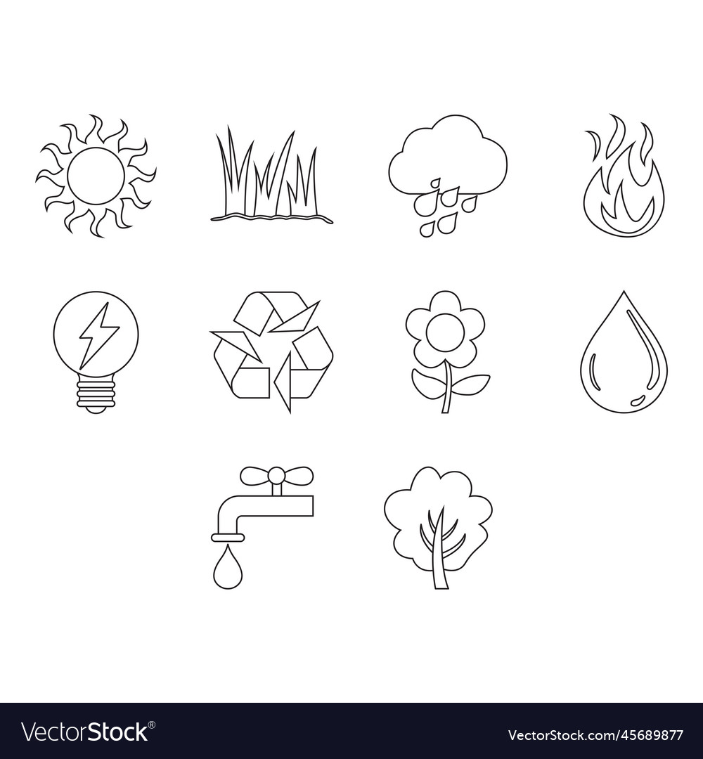 Nature icon set