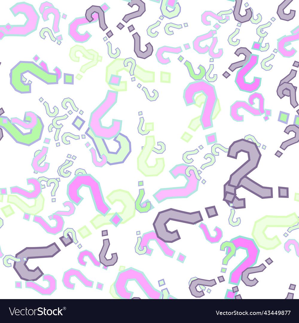 Quiz seamless pattern question marks doubt faq Vector Image Quiz seamless pattern question marks doubt faq