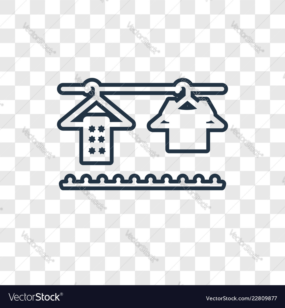 Rack concept linear icon isolated on transparent vector image Rack concept linear icon isolated on transparent