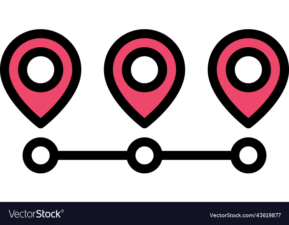 Route icon location map and navigation