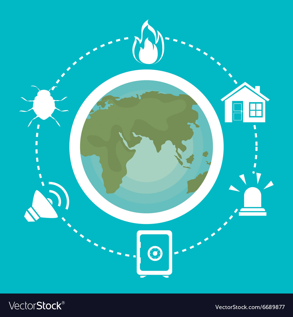 Security system and technologies graphic design