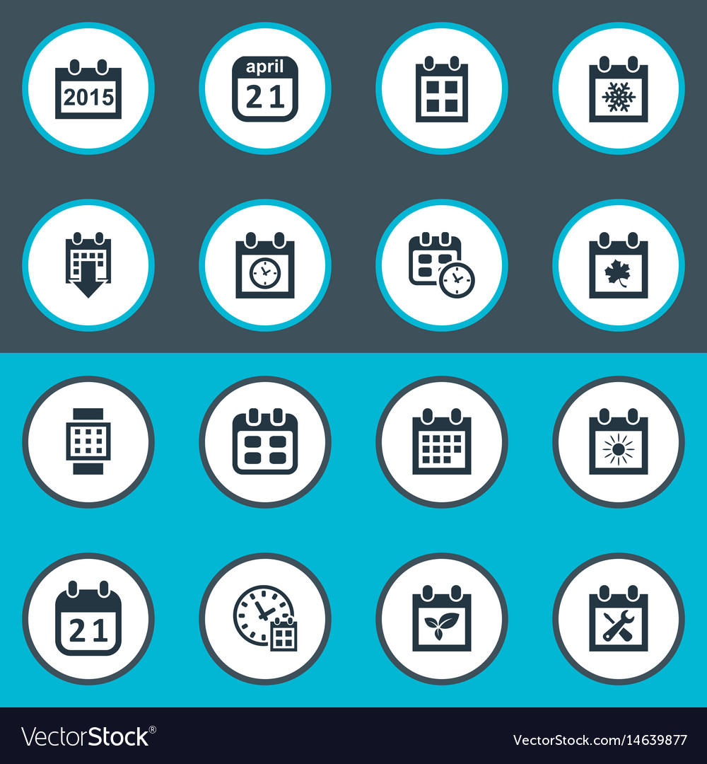 Set of simple time icons