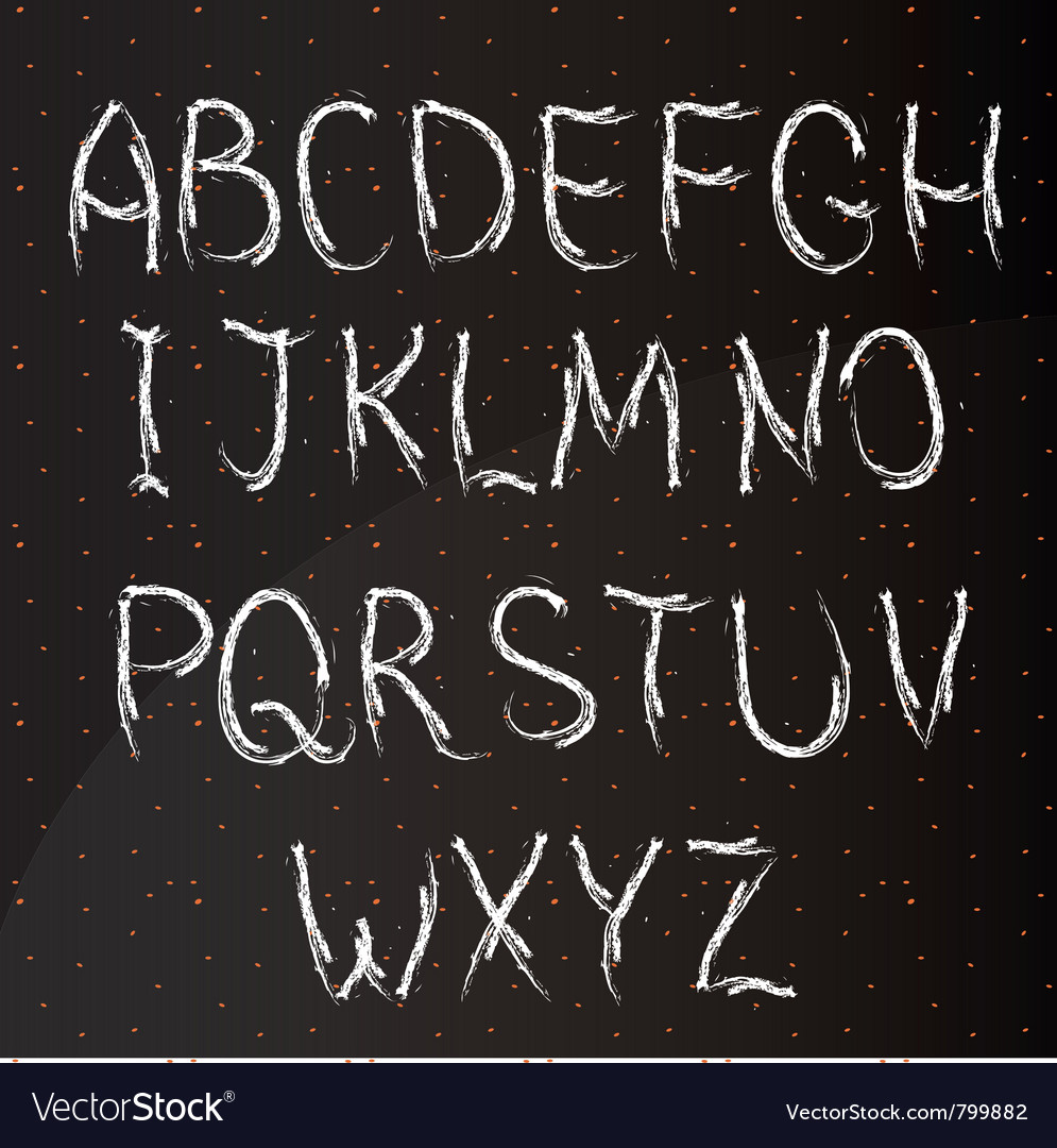 Chalk alphabet