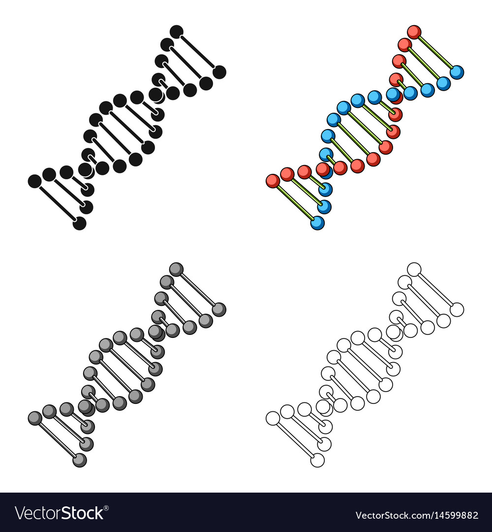 Dna chainmedicine einzelne Icon im Cartoon-Stil