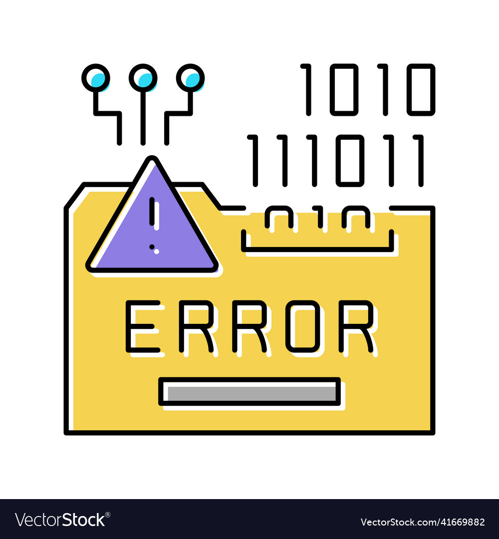 Error system color icon Vector Image Error system color icon