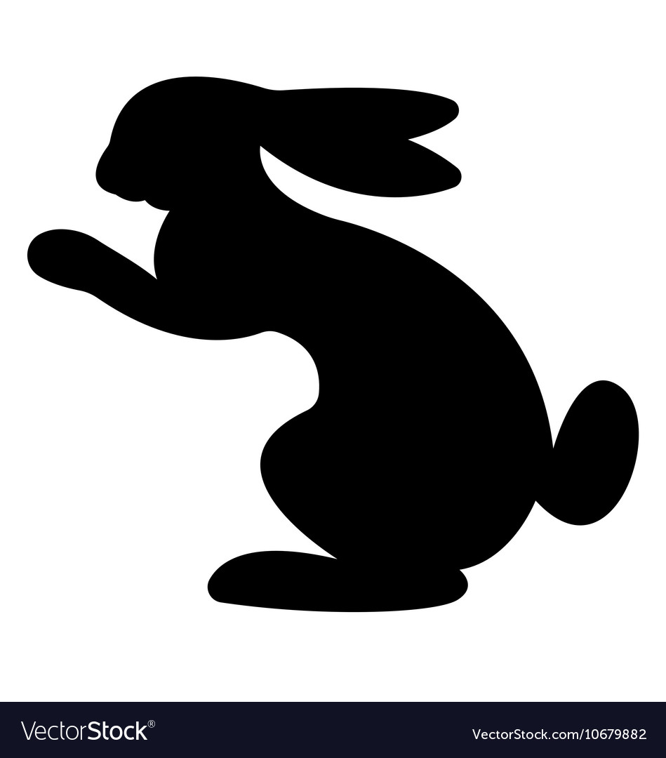 Hare silhouette Royalty Free Vector Image - VectorStock