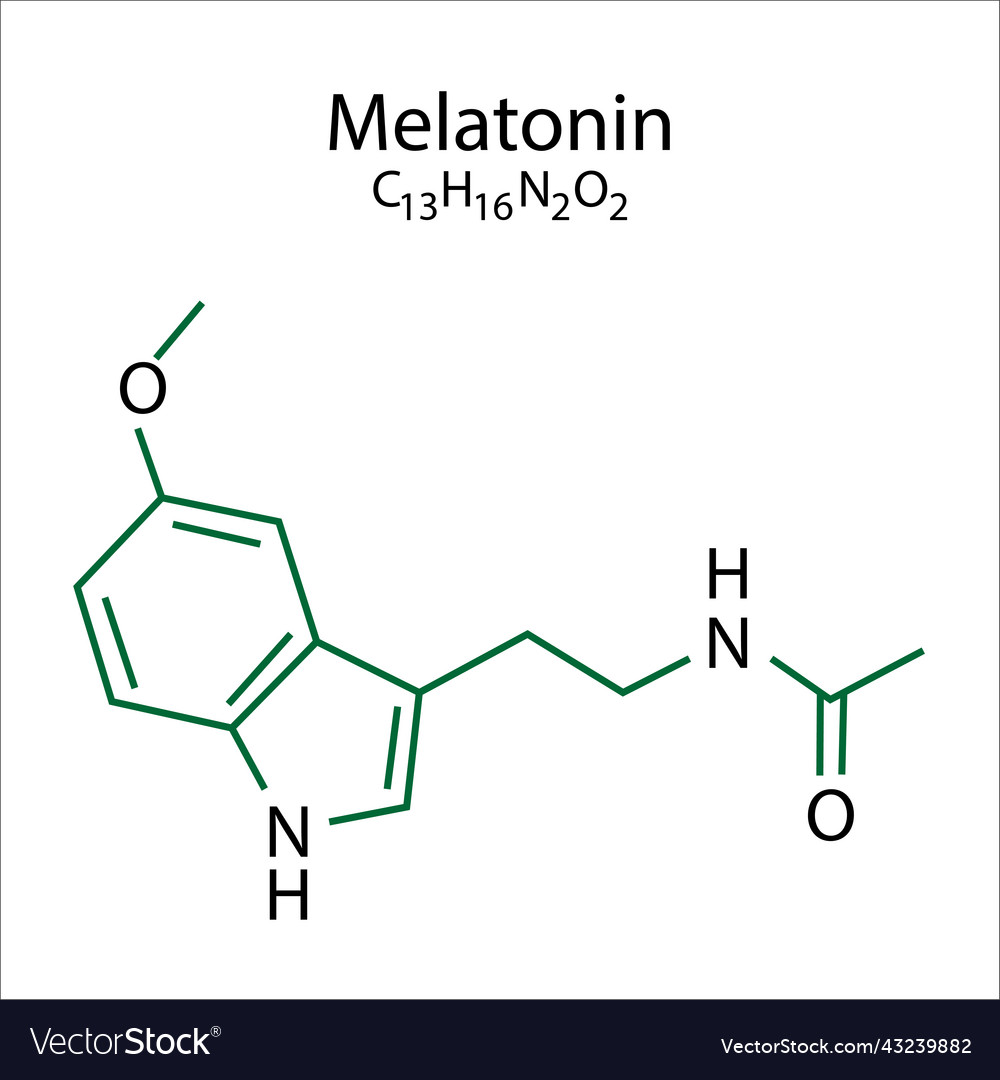 Melatonin formula icon for medical design