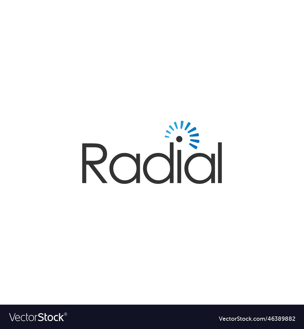 Minimalist simple radial loading tech logo design vector image Minimalist simple radial loading tech logo design