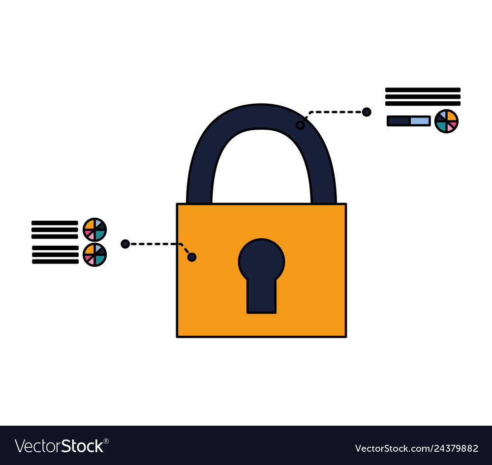 Padlock security data system sign