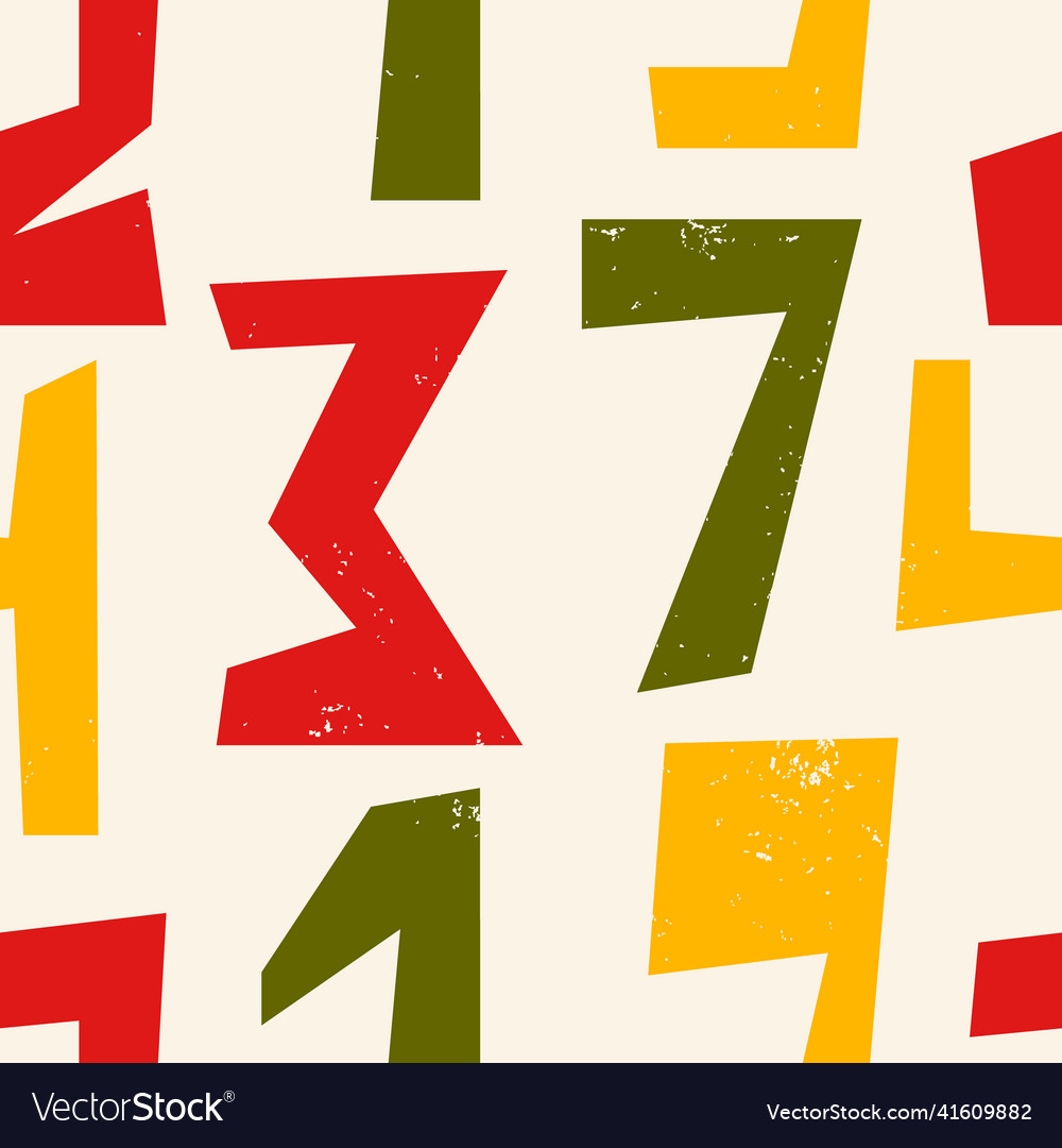 Pattern with colorful numbers
