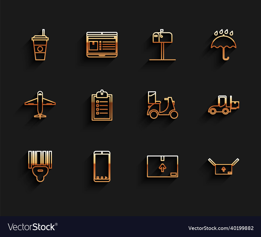Set line scanner scanning bar code mobile phone vector image Set line scanner scanning bar code mobile phone