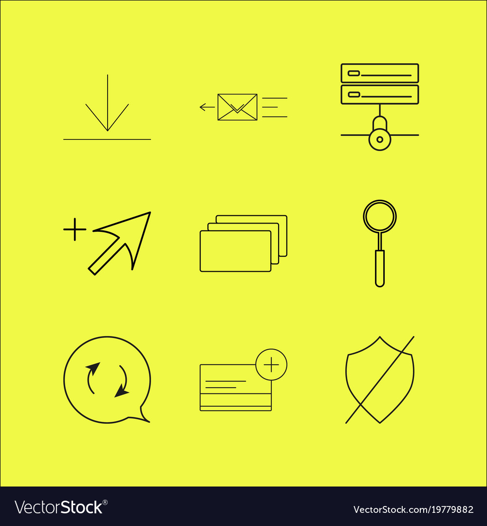 Web linear icon set simple outline icons
