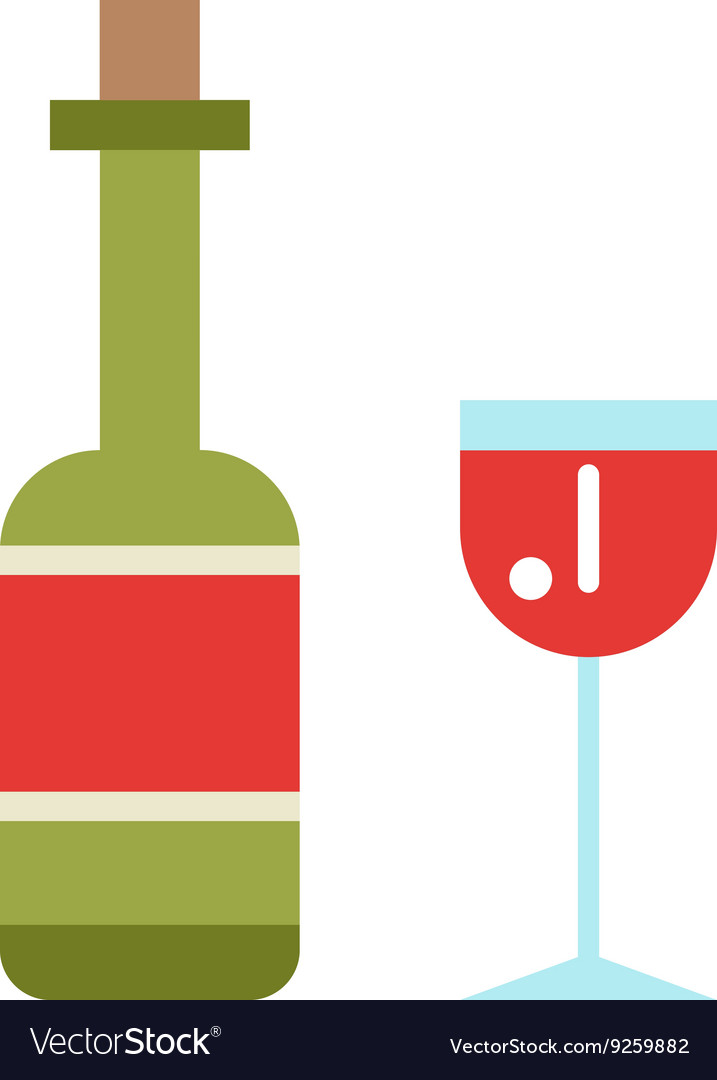 Wine icon set flat style isolated on white