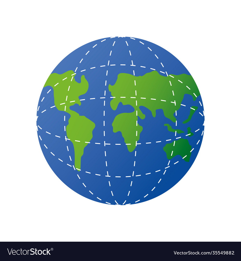 World map globe earth icon design white background