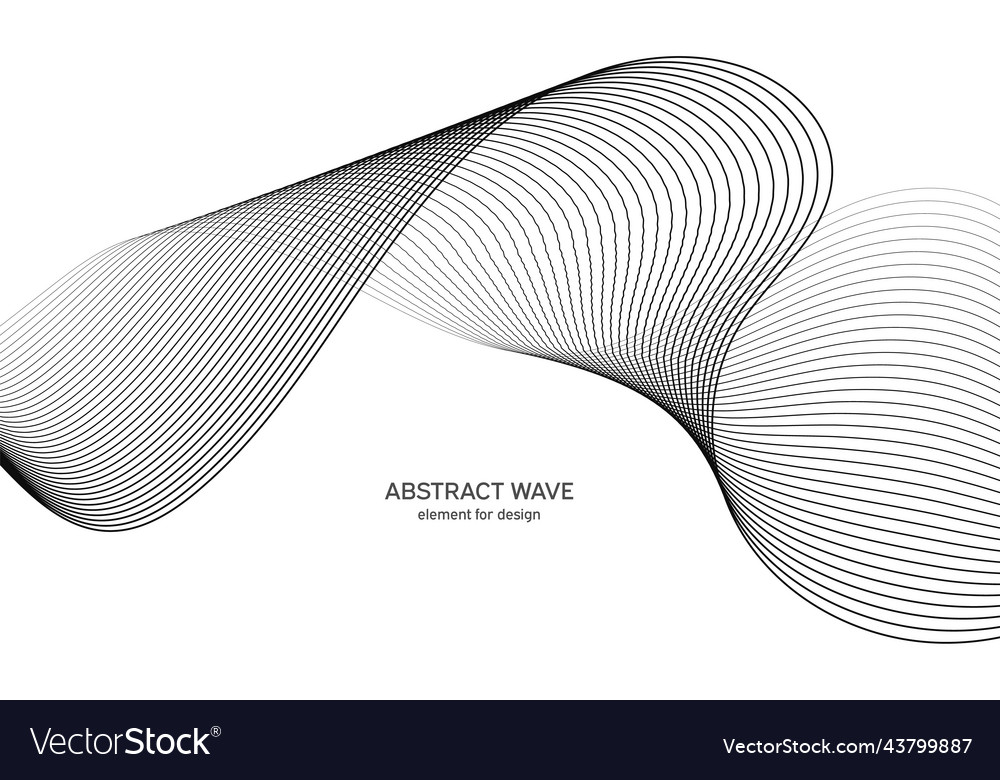 Abstract wave element for design digital