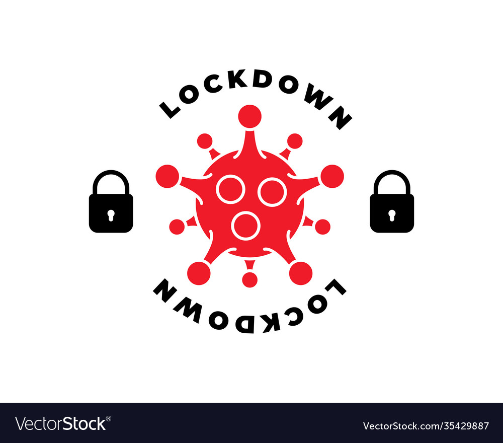 Coronavirus lockdown symbol pandemic Royalty Free Vector