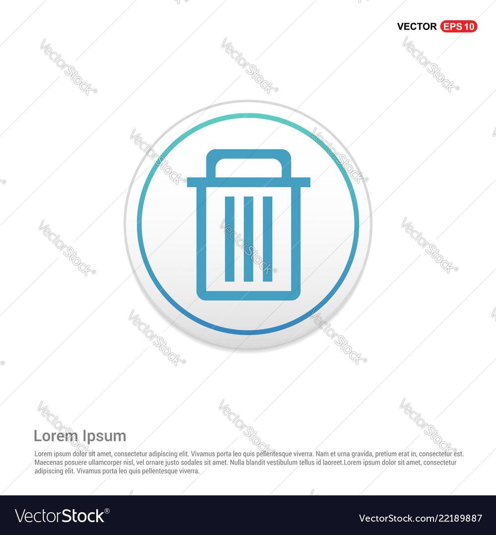 Delete icon - white circle button Vector Image Delete icon - white circle button