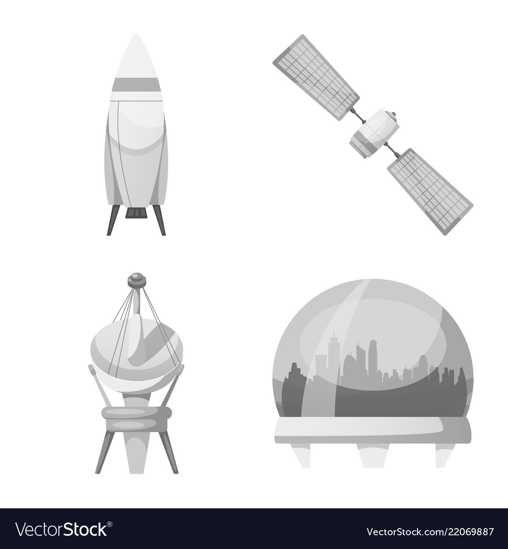 Design of mars and space logo set Vector Image Design of mars and space logo set