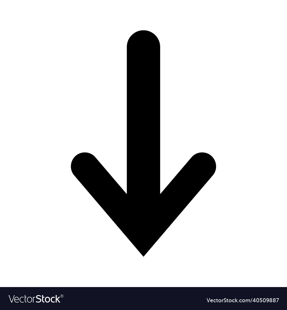 Down Arrow Sign Icon Royalty Free Vector Image