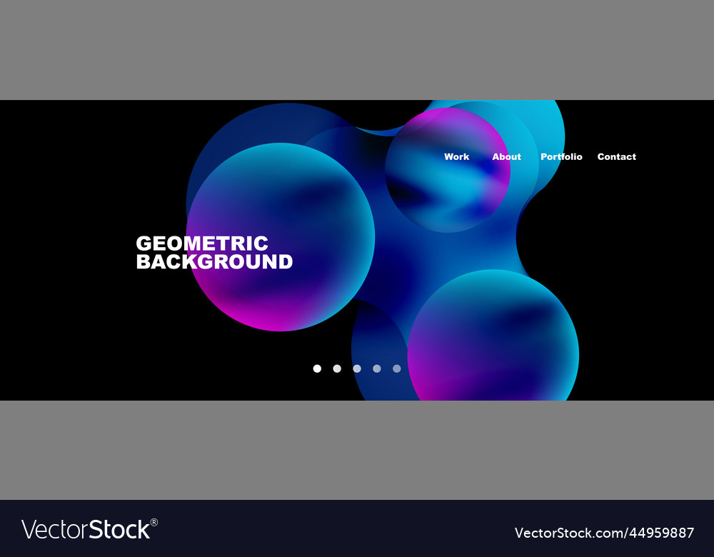 Flowing gradient colors and round elements