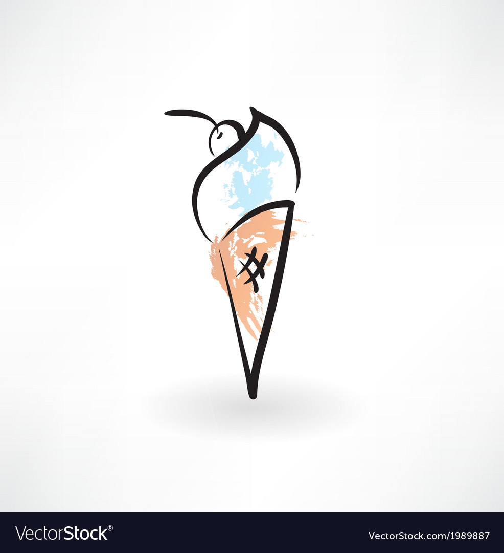 Ice-cream grunge icon