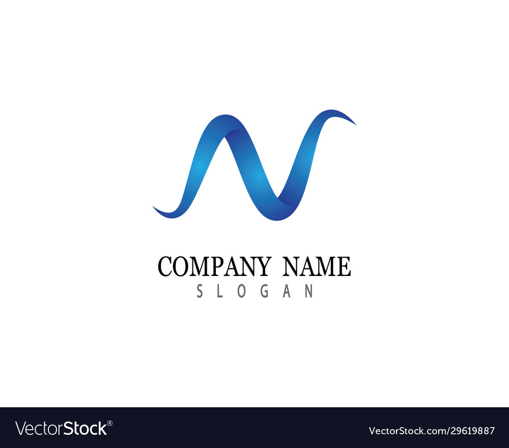 Letter n symbol design Royalty Free Vector Image