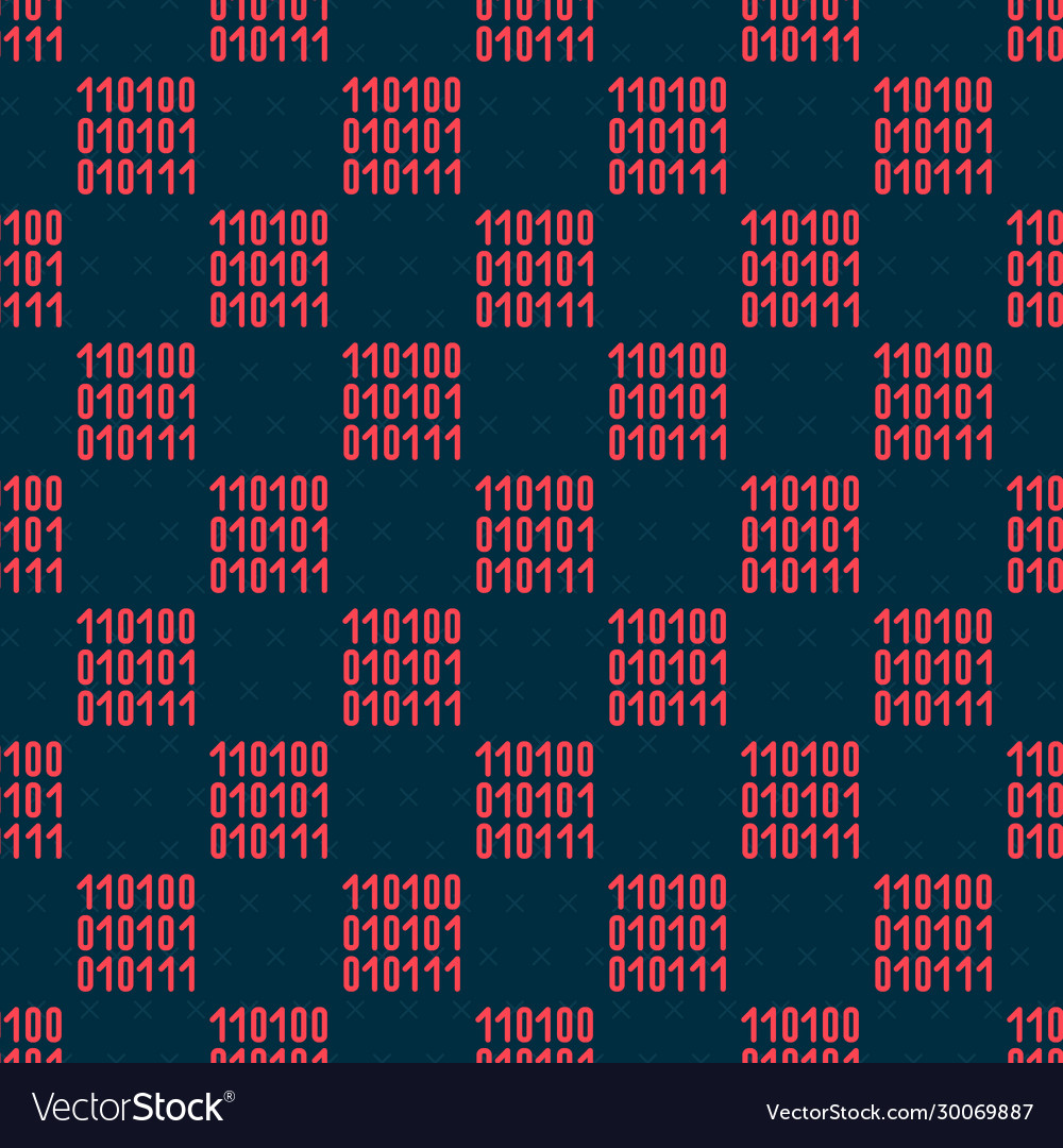 Rote Linie binäre Code-Symbol isoliert nahtlos vector image Rote Linie binäre Code-Symbol isoliert nahtlos