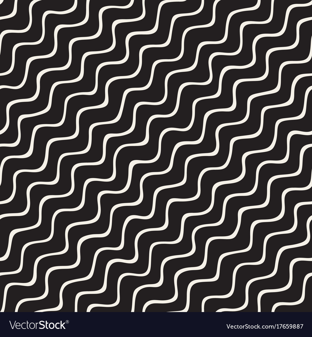 Seamless pattern with hand drawn waves abstract