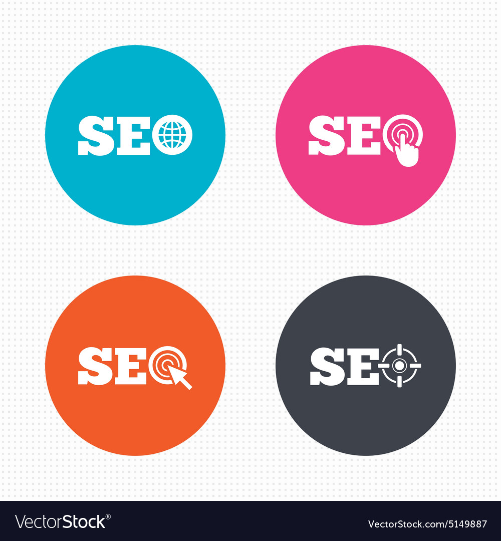 Seo icons search engine optimization symbols