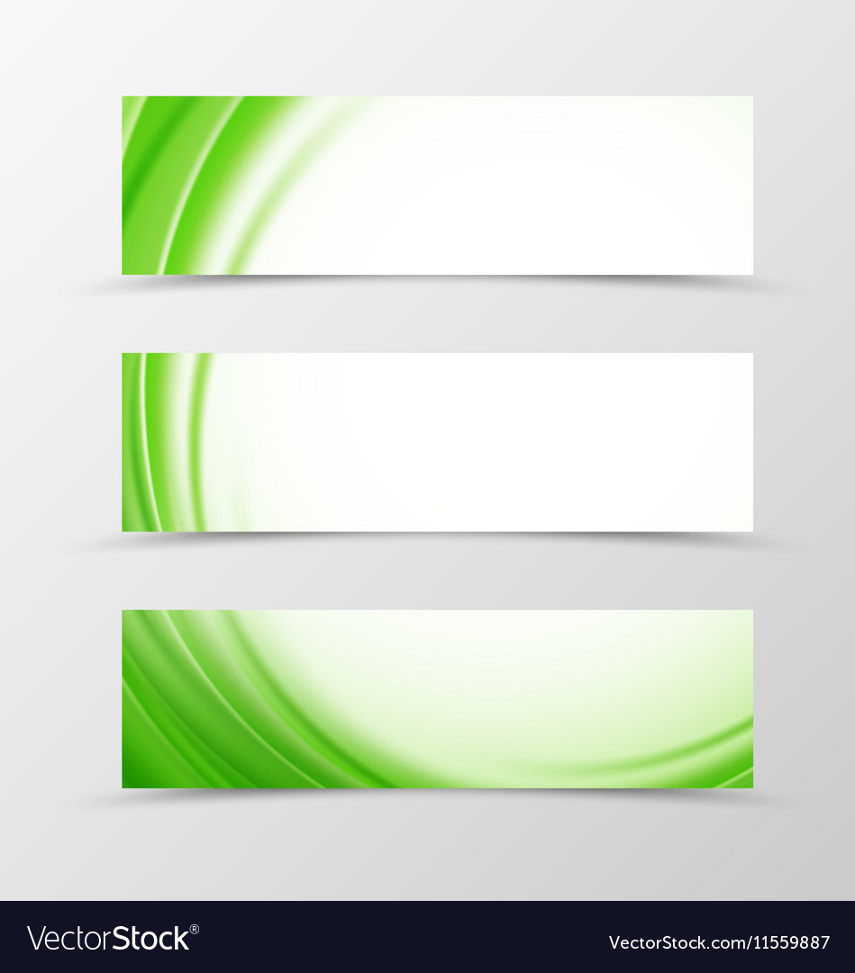 Set of header banner wave design