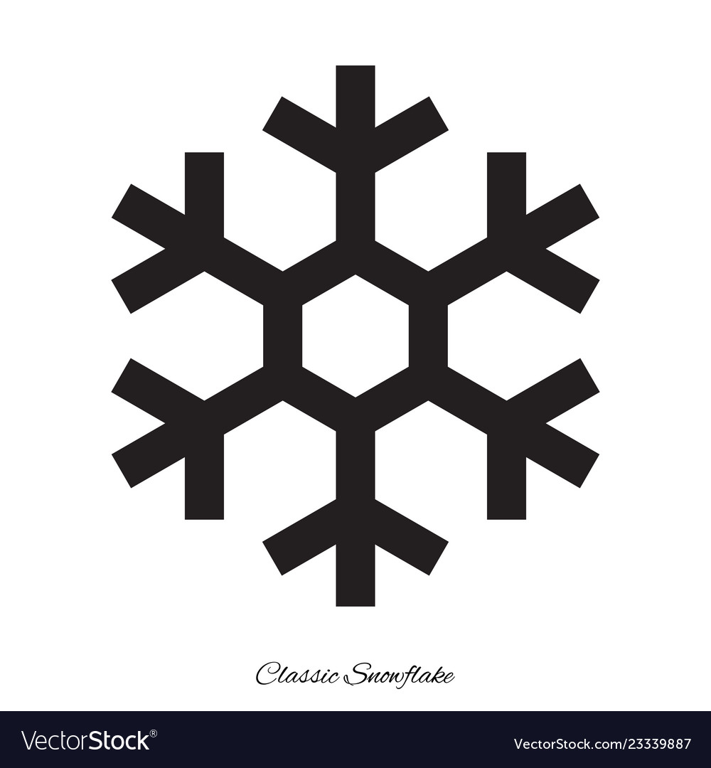 Simple classic snowflake icon collection isolated vector image Simple classic snowflake icon collection isolated