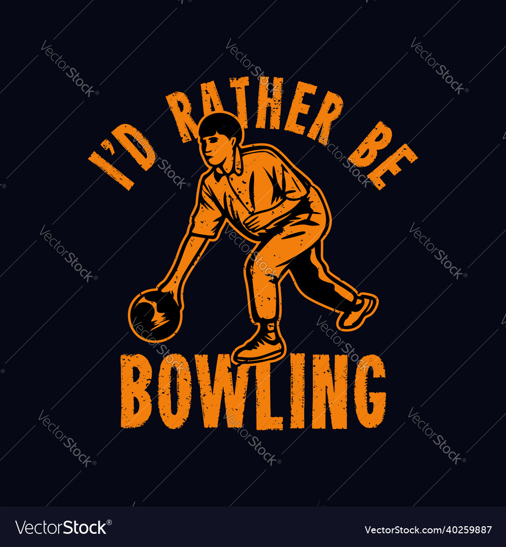 T Shirt design id lieber bowling mit mann