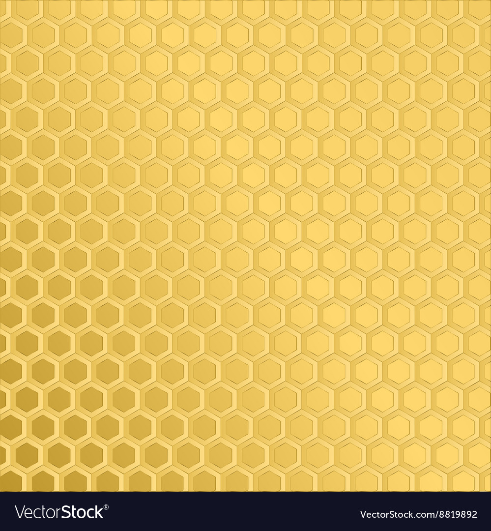 Abstract golden pattern hexagons gold texture Vector Image
