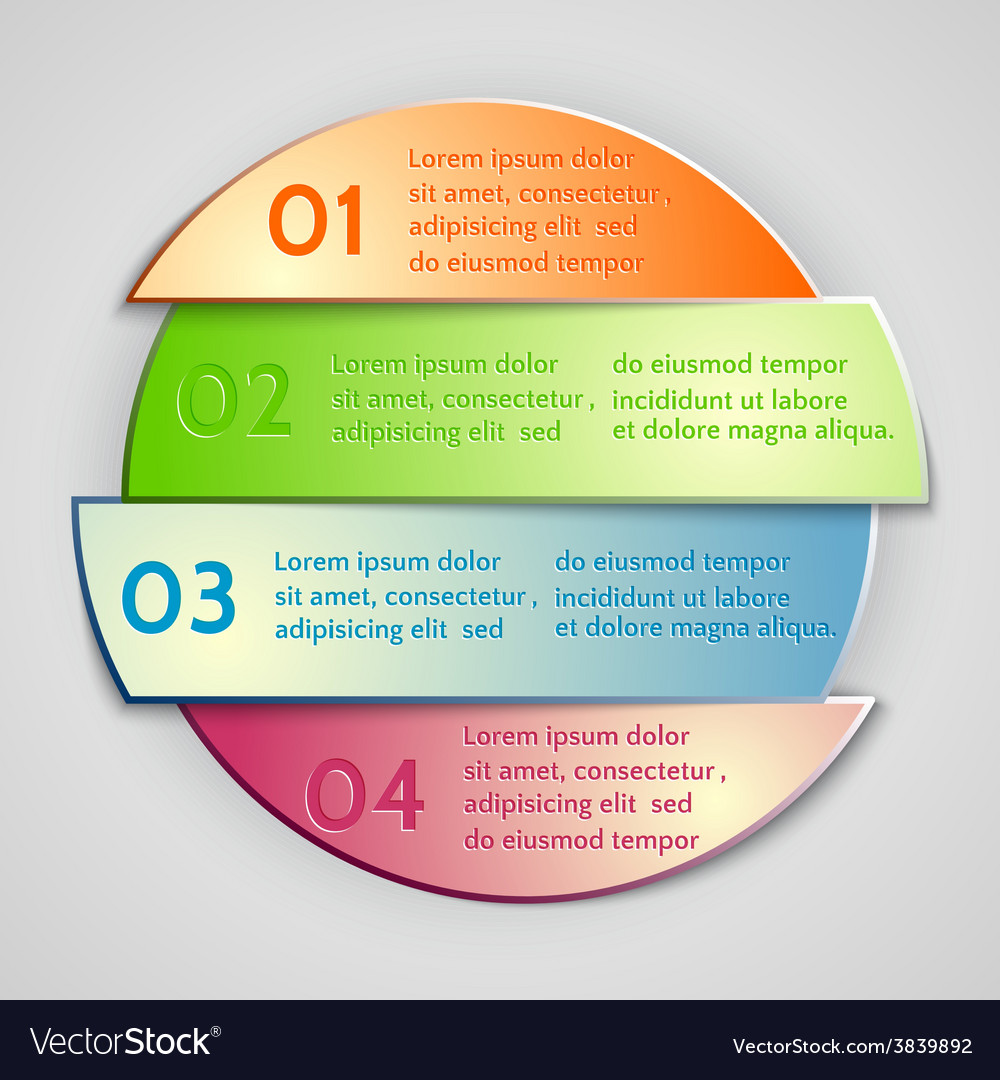 Abstract round list infographic element
