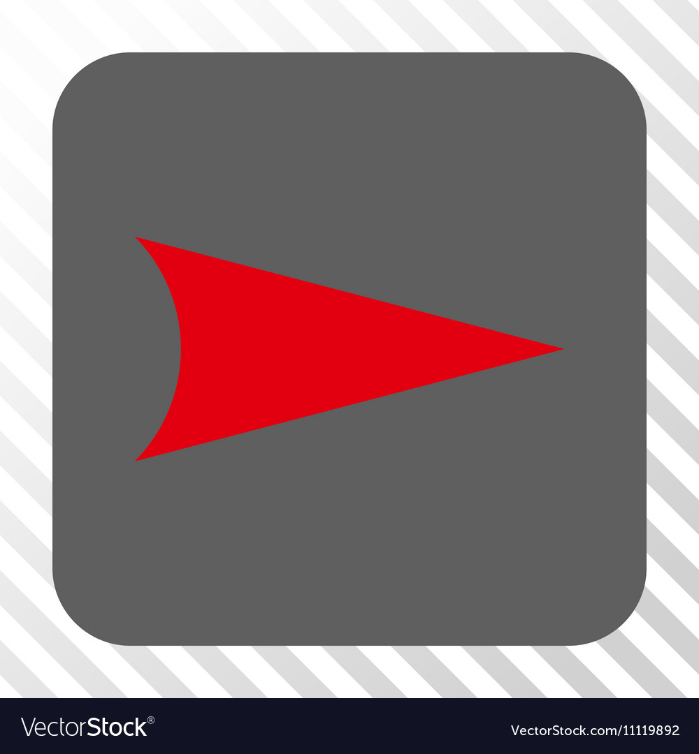 Arrowhead right rounded square button
