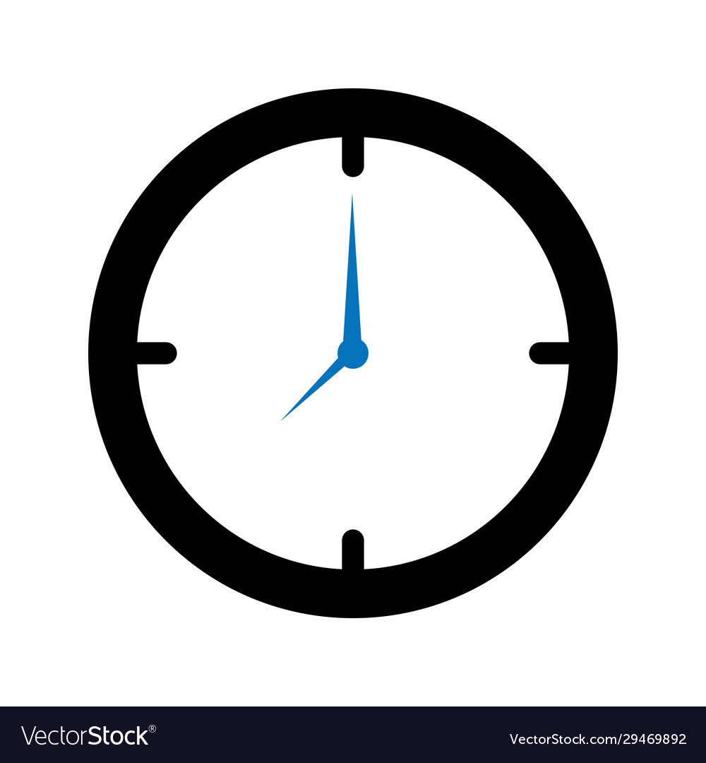 Clock icon isolated on background