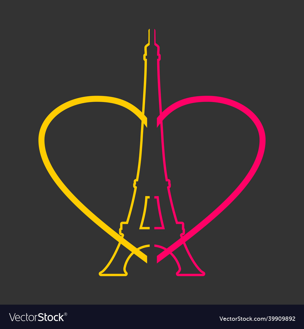 Eiffel tower in paris thin line style icon